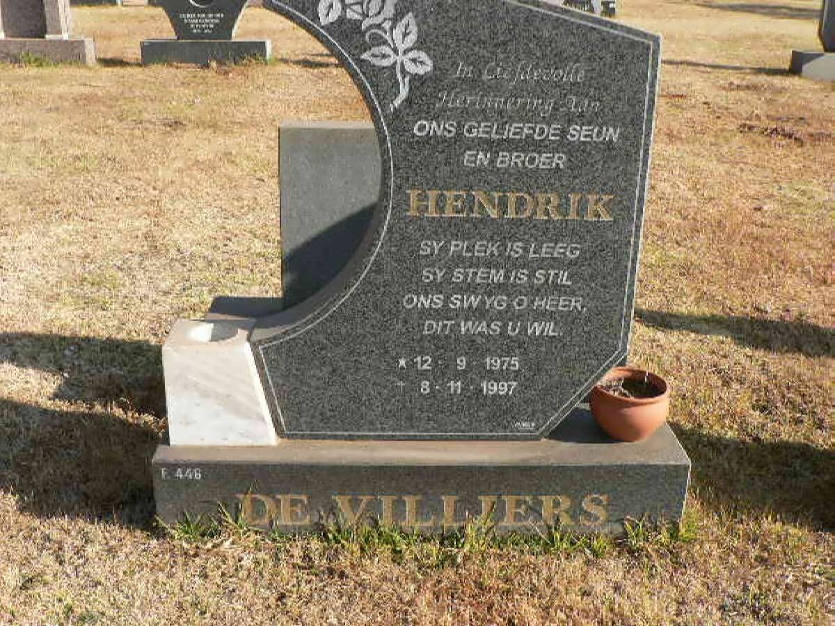 VILLIERS Hendrik, de 1975-1997