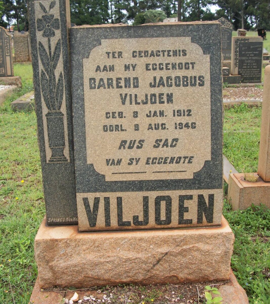 VILJOEN Barend Jacobus 1912-1946