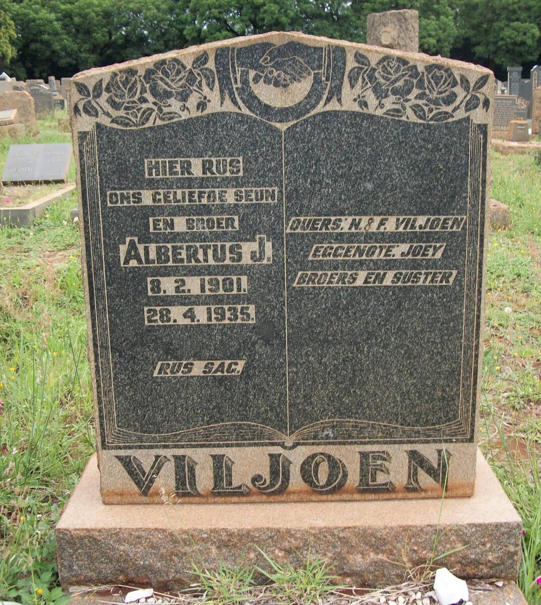 VILJOEN Albertus J. 1901-1935