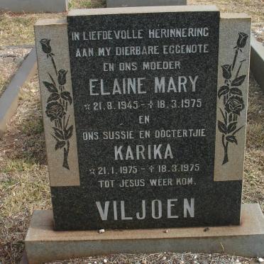 VILJOEN Elaine Mary 1945-1975 :: VILJOEN Karika 1975-1975