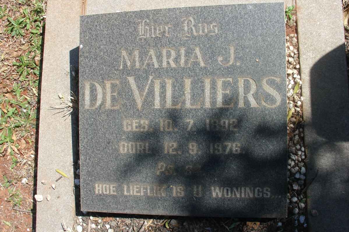 VILLIERS Maria J., de 1892-1976