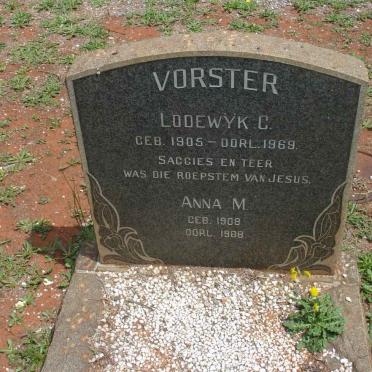 VORSTER Lodewyk C 1905-1969 &amp; Anna M. 1908-1988