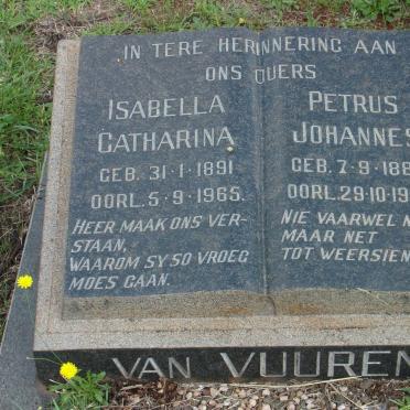 VUUREN Petrus Johannes, van 1889-1967 &amp; Isabella Catharina 1891-1965
