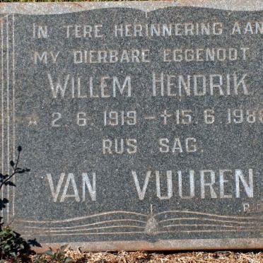 VUUREN Willem Hendrik, van 1919-1988