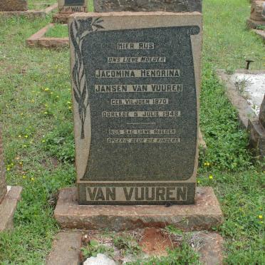 VUUREN Jacomina Hendrina, Jansen van nee VILJOEN 1870-1948