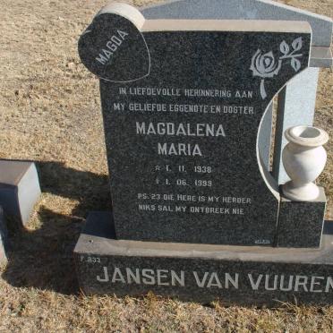 VUUREN Magdalena Maria, Jansen van 1938-1999