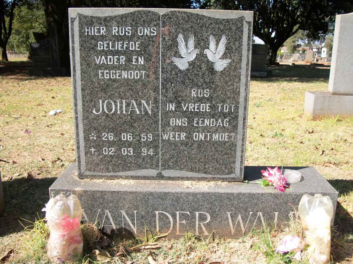 WALT Johan, van der 1959-1994