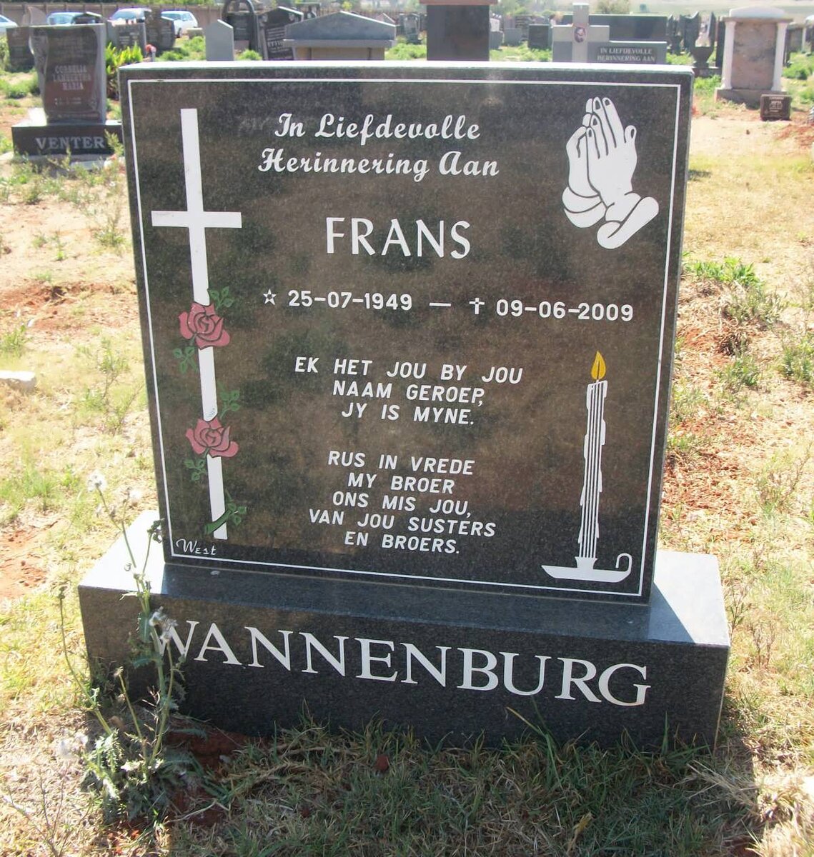WANNENBURG Frans 1949-2009