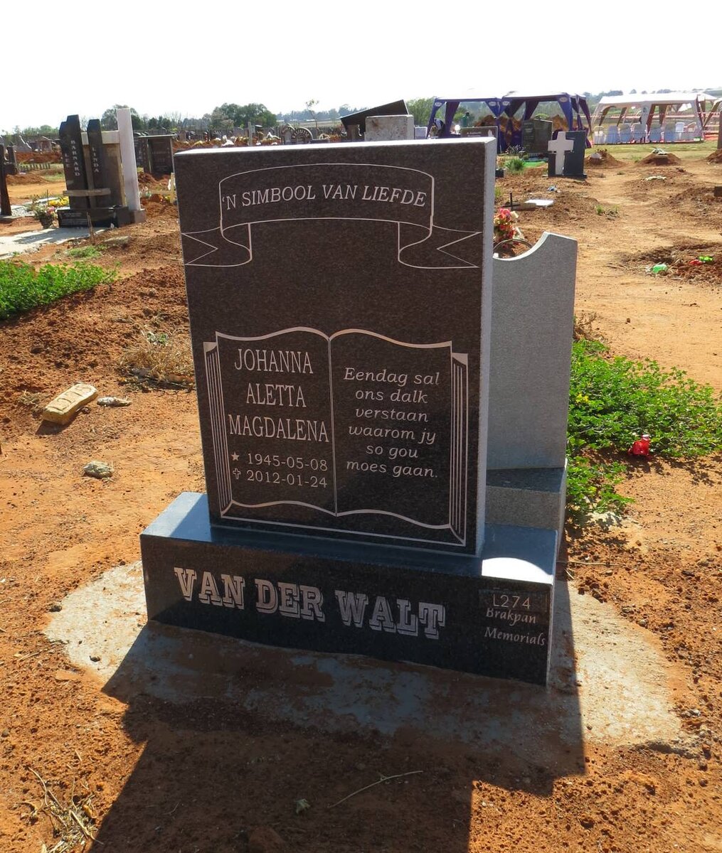 WALT Johanna Aletta Magdalena, van der 1945-2012