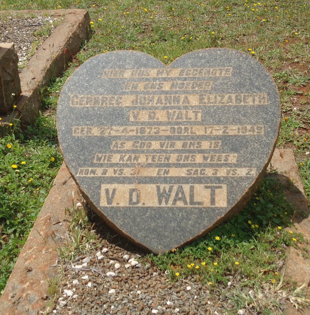 WALT Gerbreg Johanna Elizabeth, v.d. 1873-1949