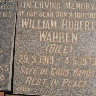 WARREN William Robert 1919-1973