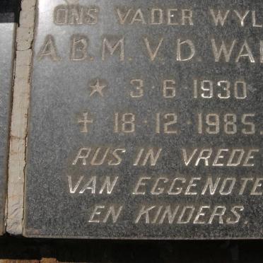 WALT A.B., v.d. 1930-1985