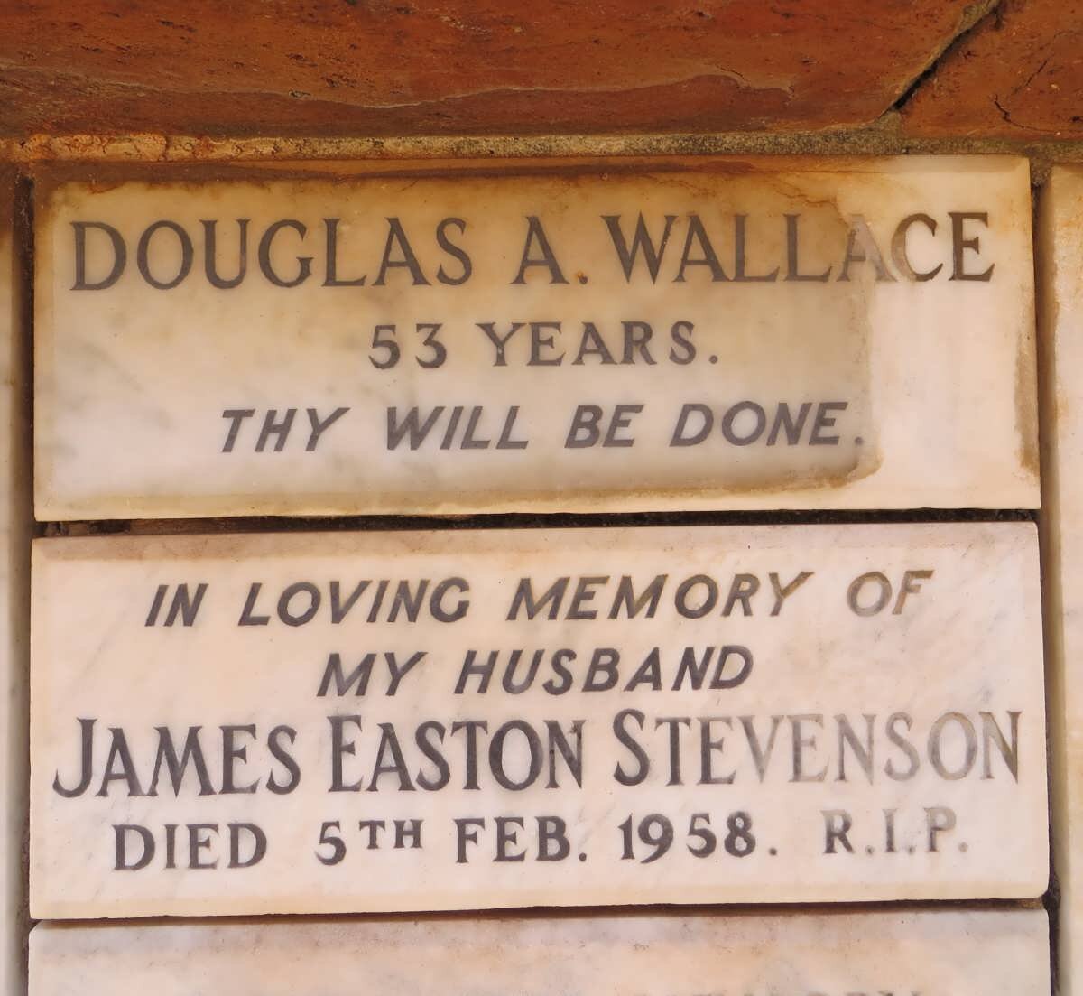 WALLACE Douglas A. :: STEVENSON James Easton -1958
