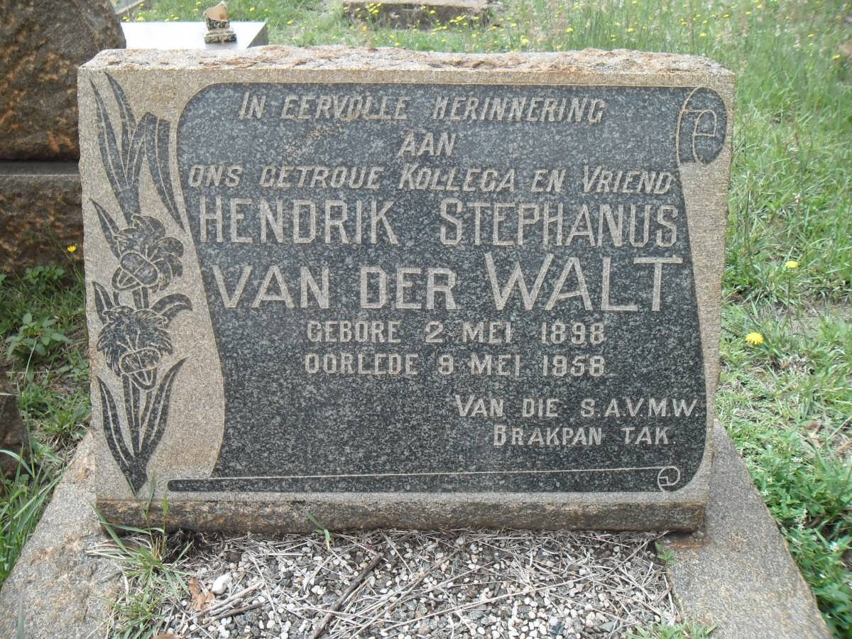 WALT Hendrik Stephanus, van der 1898-1958