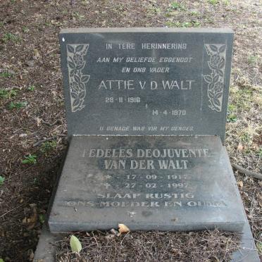 WALT Attie, v.d. 1916-1970 &amp; Fedeles Deojuvente1917-1997