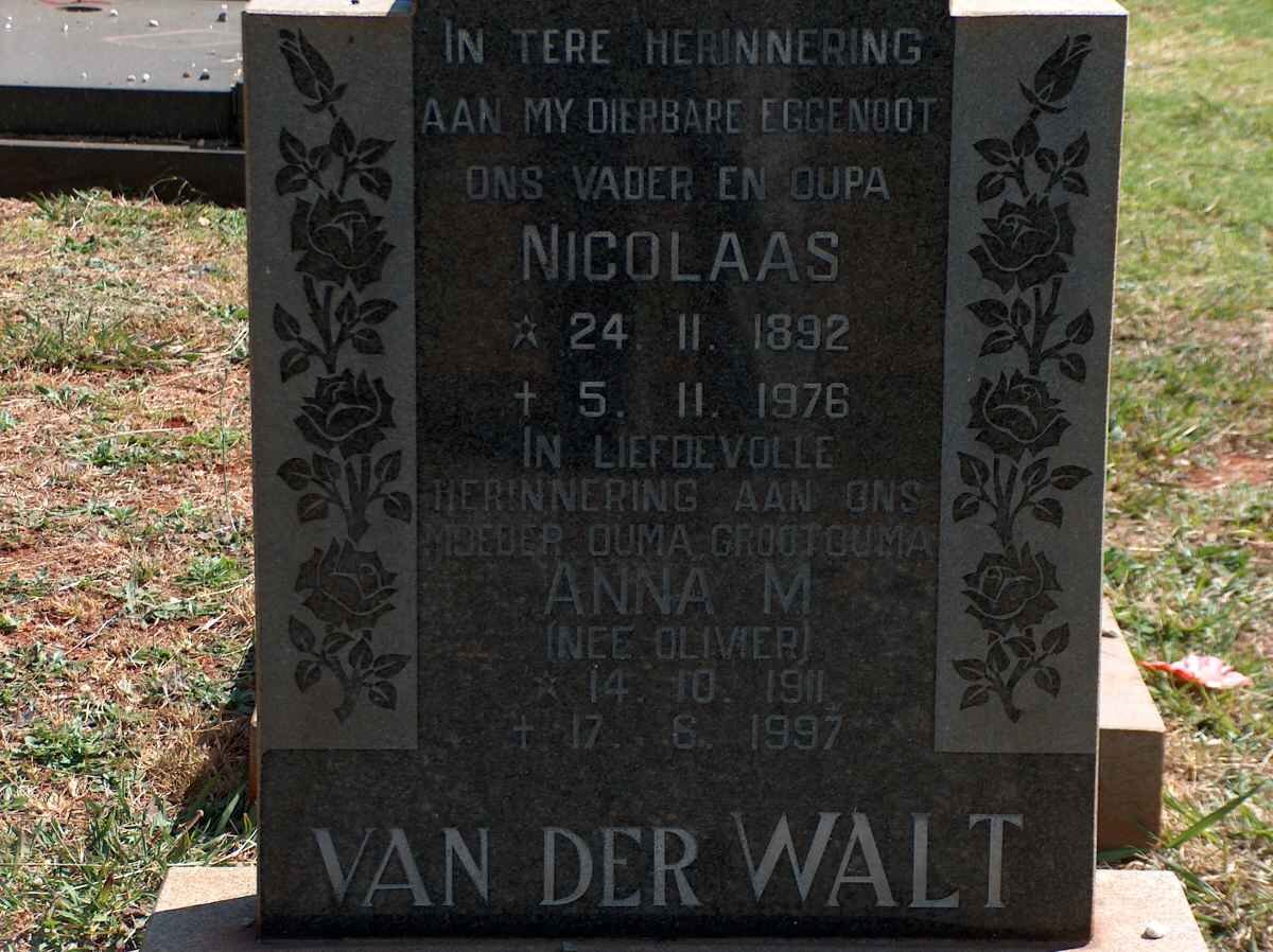 WALT Nicolaas, van der 1892-1976