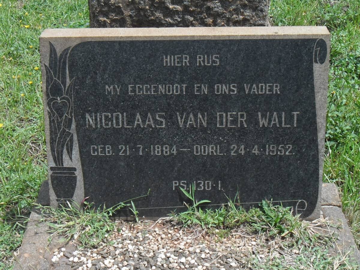 WALT Nicolaas, van der 1884-1952