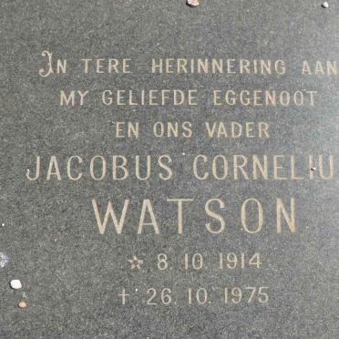 WATSON Jacobus Cornelius 1914-1975