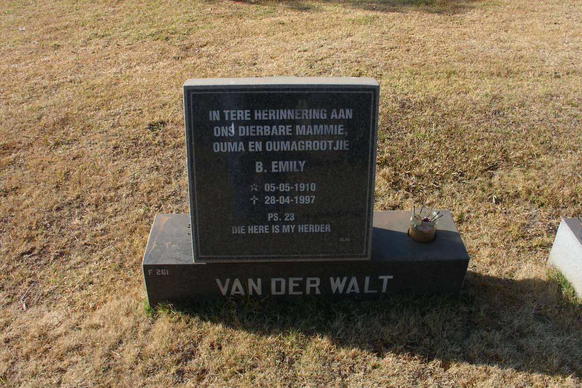 WALT B. Emily, van der 1910-1997