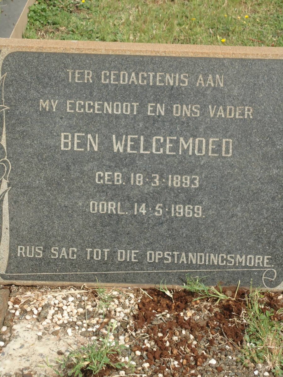 WELGEMOED Ben 1893-1969