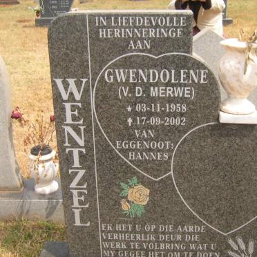 WENTZEL Gwendolene nee V.D. MERWE 1958-2002