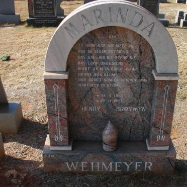 WEHMEYER Marinda 1965-1997
