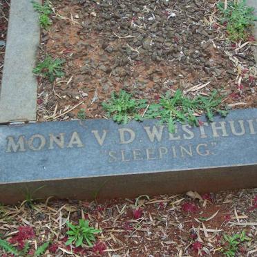 WESTHUIZEN Mona, v.d