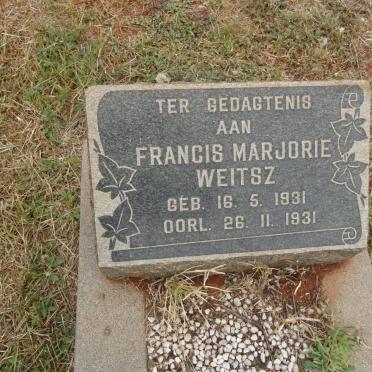 WEITSZ Francis Marjorie 1931-1931