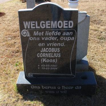 WELGEMOED Jacobus Cornelius 1947-2004