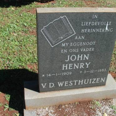 WESTHUIZEN John Henry, v.d. 1909-1983