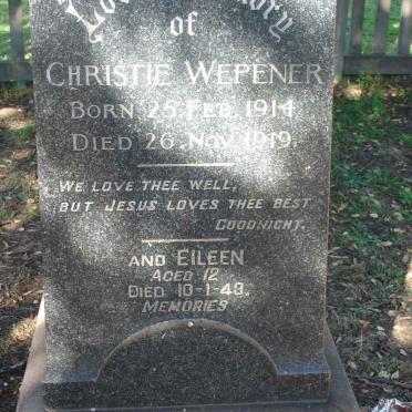 WEPENER Christie 1914-1919 :: WEPENER Eileen -1943