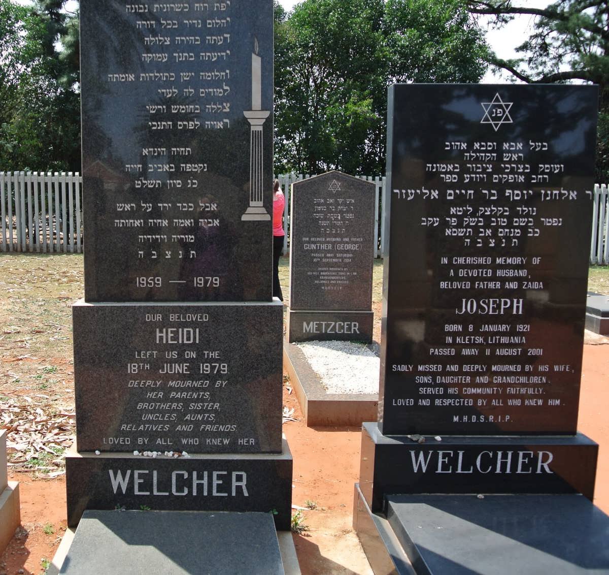 WELCHER Joseph 1921-2001 :: WELCHER Heidi 1959-1979