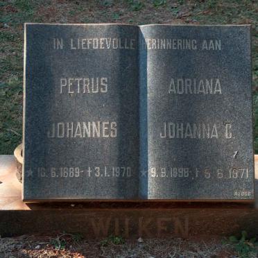 WILKEN Petrus Johannes 1889-1970 &amp; Adriana Johanna C. 1898-1971
