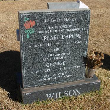 WILSON George 1923-2005 &amp; Pearl Daphne 1932-2004