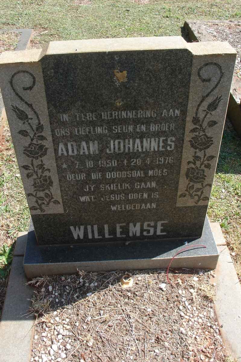 WILLEMSE Adam Johannes 1950-1976