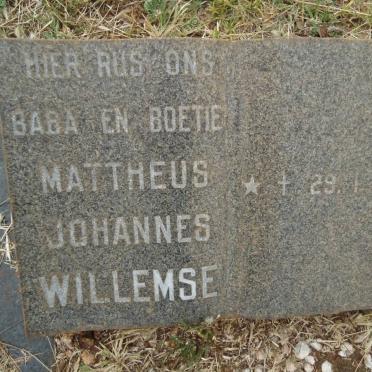 WILLEMSE Mattheus Johannes 1954-1954