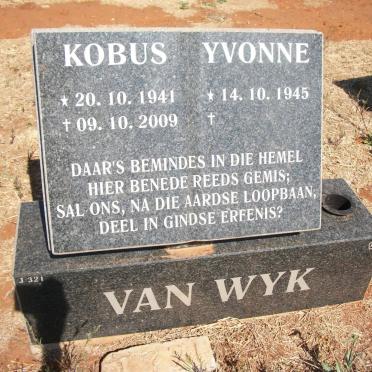 WYK Kobus, van 1941-2009 &amp; Yvonne 1945