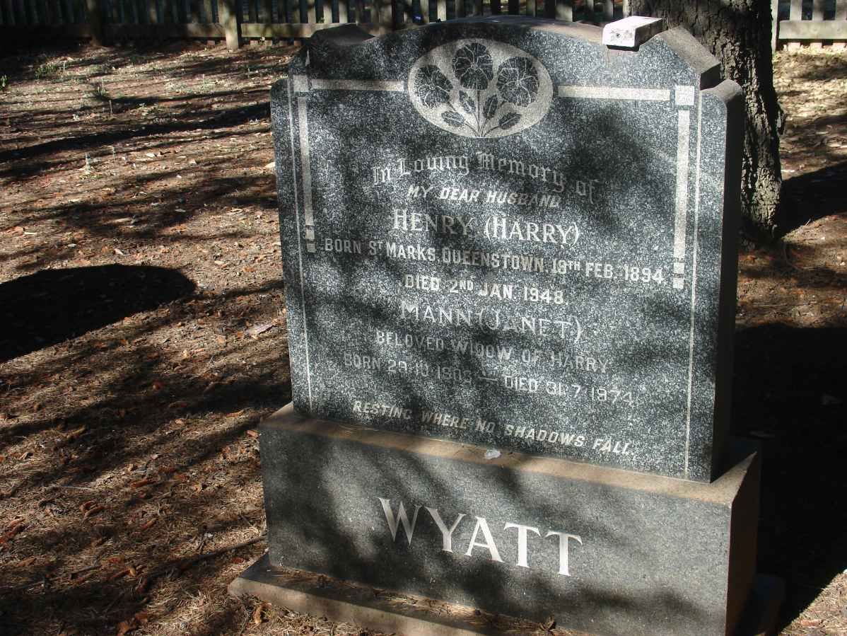 WYATT Henry 1894-1948 &amp; Mann 1908-1974