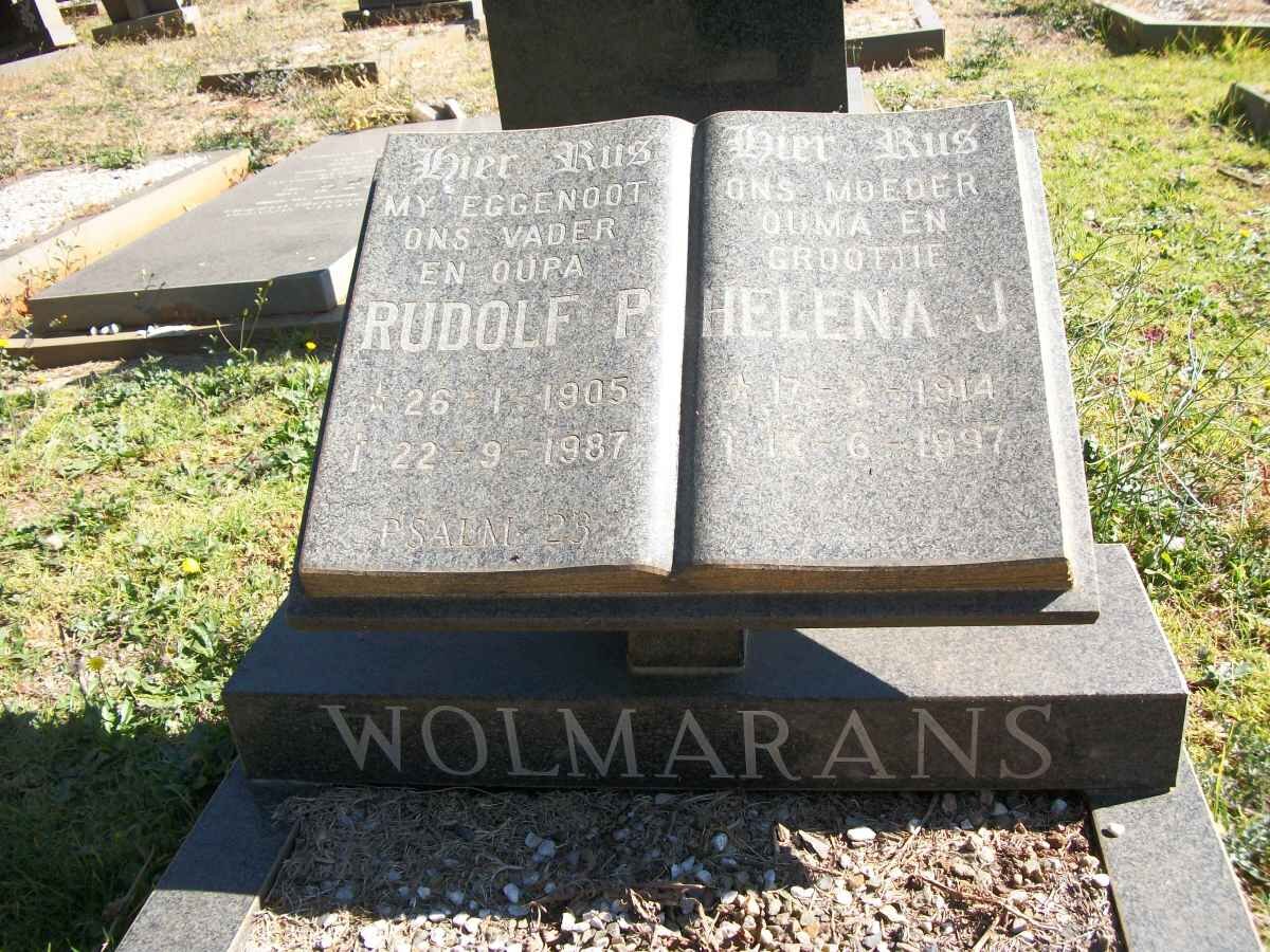 WOLMARANS Rudolf P. 1905-1987 &amp; Helena J. 1914-1997