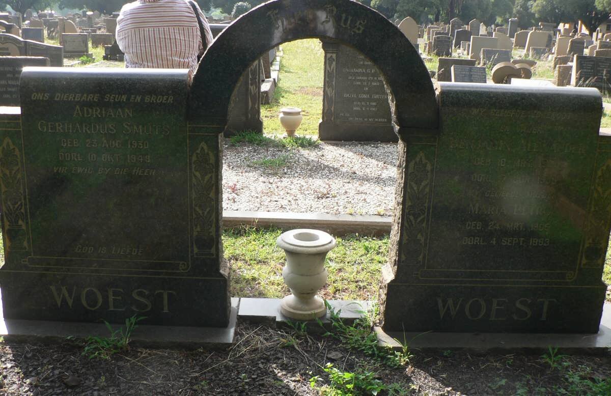 WOEST Benjamin A. -1995 &amp; Maria Petronella 1905-1993 :: WOEST Adriaan Gerhardus 1930-1949