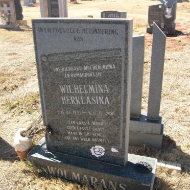 WOLMARANS Wilhelmina Herklasina 1933-2005