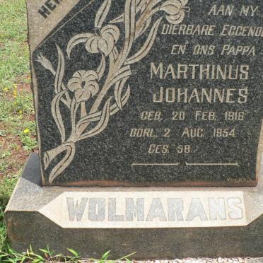 WOLMARANS Marthinus Johannes 1916-1954
