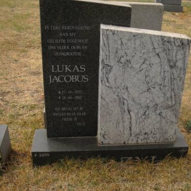 ZYL Lukas Jacobus, van 1922-2002