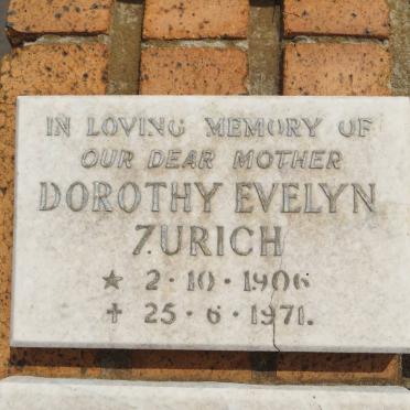ZURICH Dorothy Evelyn 1906-1971