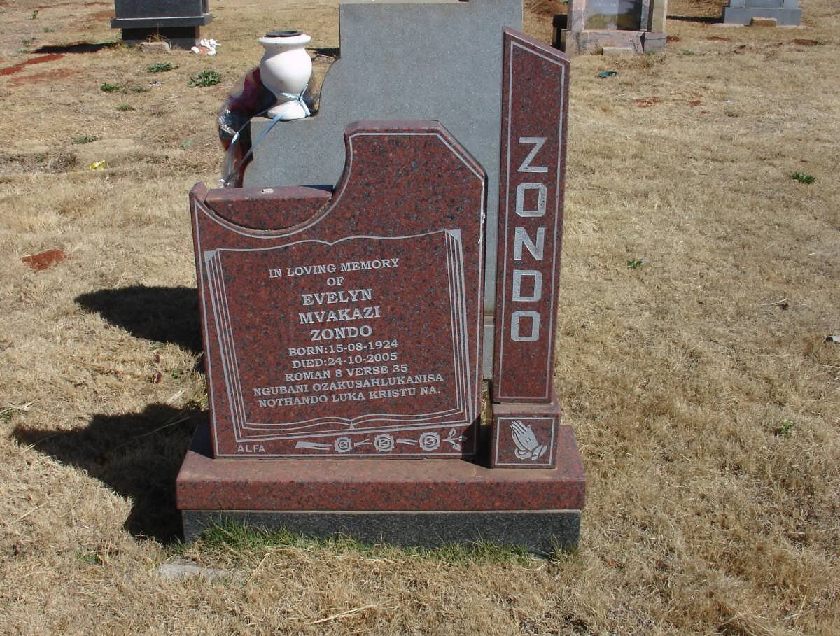 ZONDO Evelyn Mvakazi 1924-2005