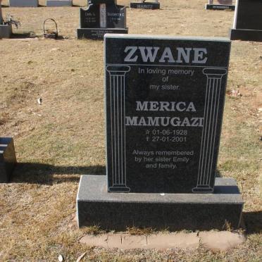 ZWANE Merica Mamugazi 1928-2001