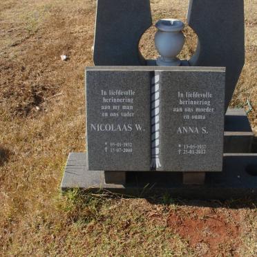 ? Nicolaas W. 1932-2000 &amp; Anna S. 1937-2012
