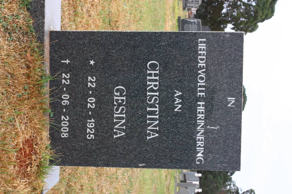 ? Christina Gesina 1925-2008