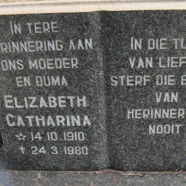 ? Elizabeth Catharina 1910-1980