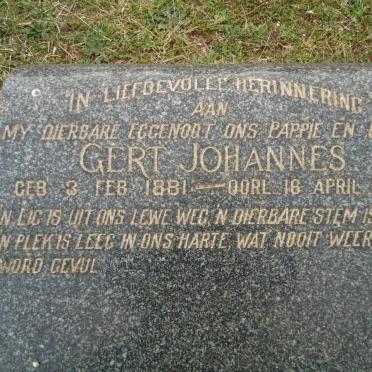? Gert Johannes 1881-1957
